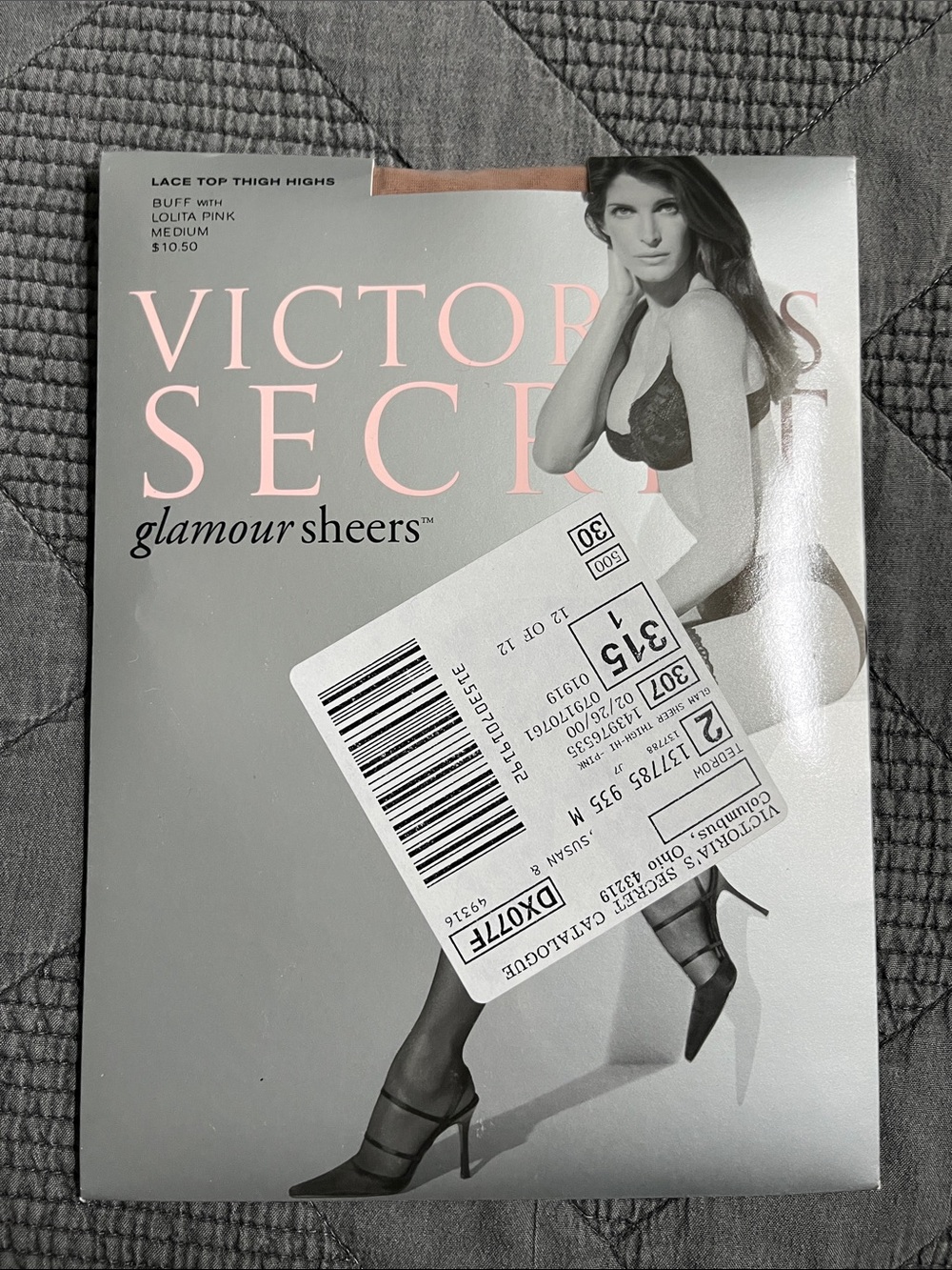 Victoria's Secret Buff With Lolita Pink Lace-Top Thigh Highs